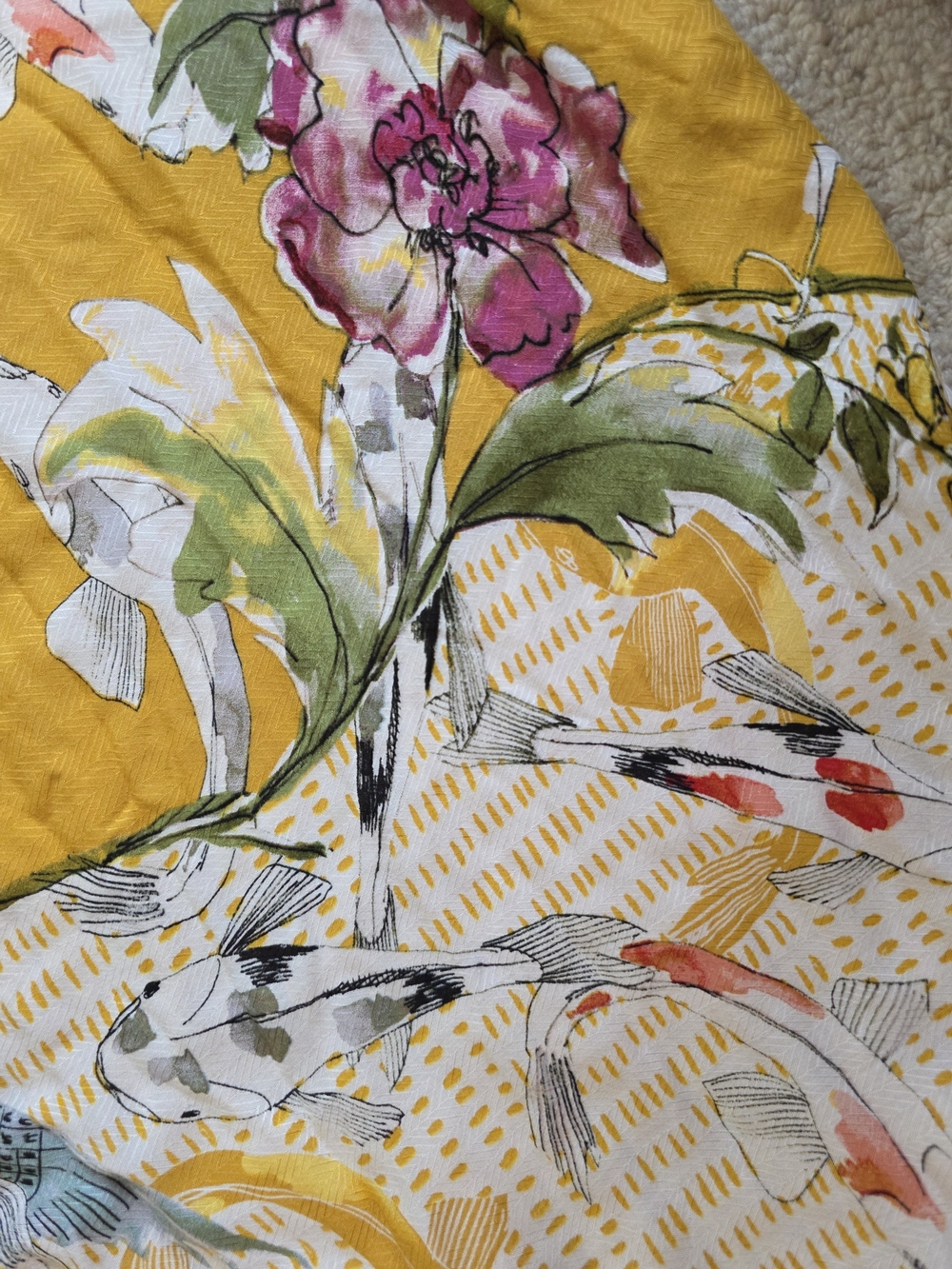 EUC Anthropologie One September "Paradiso" Koi fish maxi dress - Picture 5 of 6